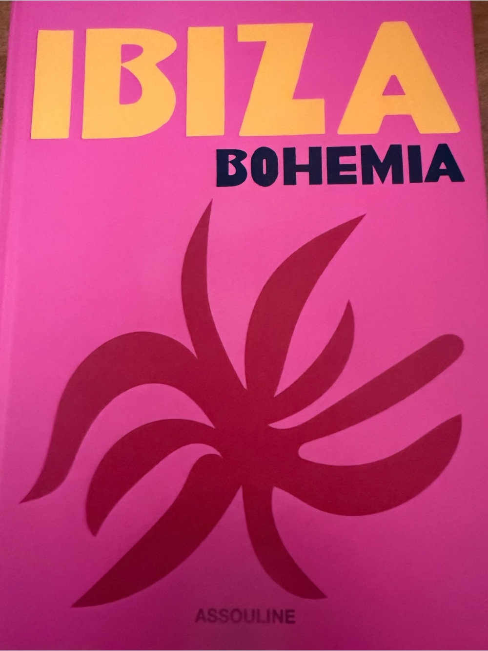 Assouline Pink and Yellow Ibiza Bohemia Art Poster